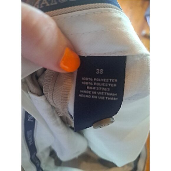 PGA Tour Men's Size 38 Beige Solid Double Pleat 10" Inseam Golf Shorts - Picture 2 of 3